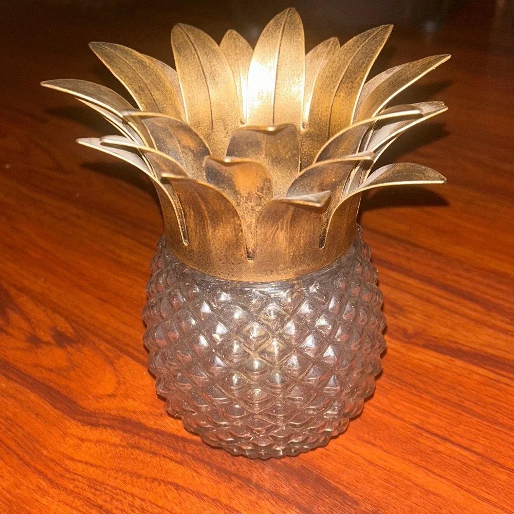 VTG Pier 1 Imports Pineapple Hurricane Tea Candle Holder